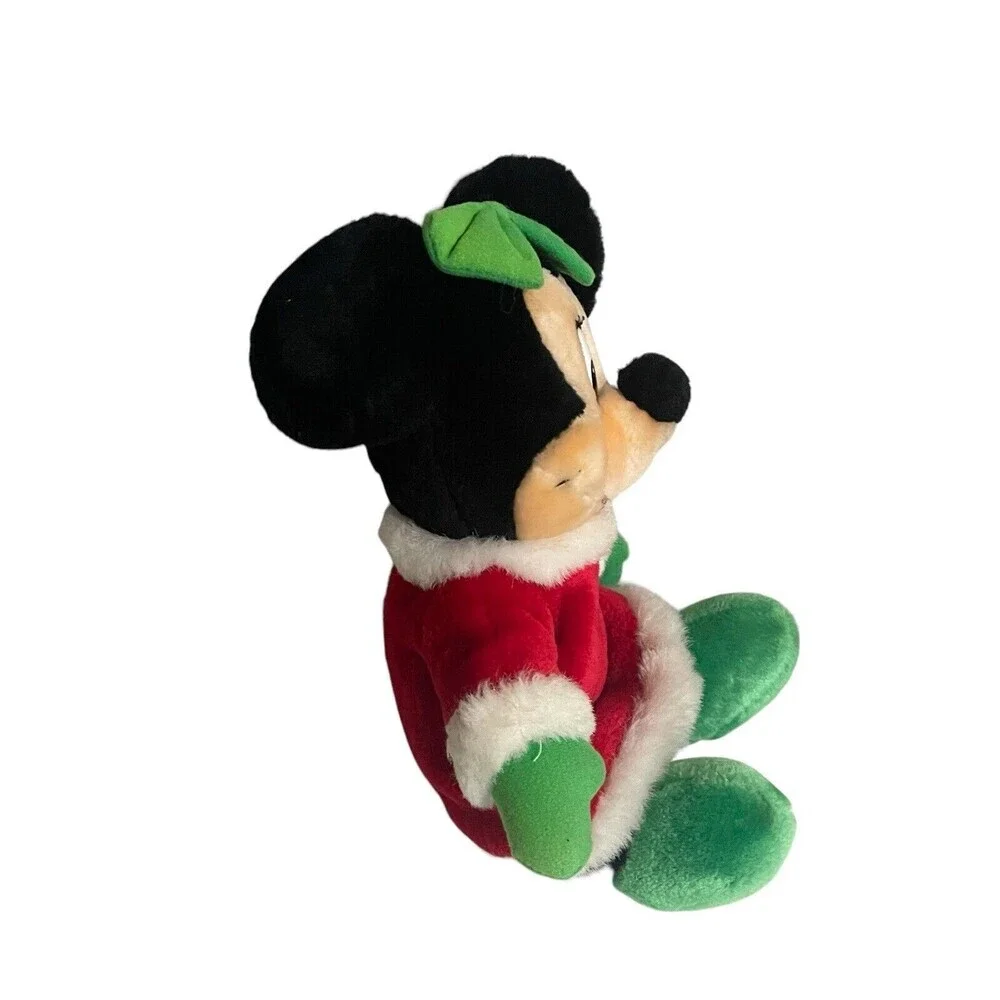 Vintage Disney World Parks Minnie Mouse Christmas Outfit Plush Stuffed Animal